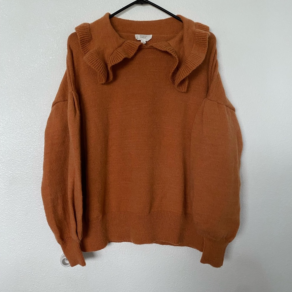 Stitch and knot lettuce hem sweatshirt shirt